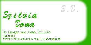 szilvia doma business card